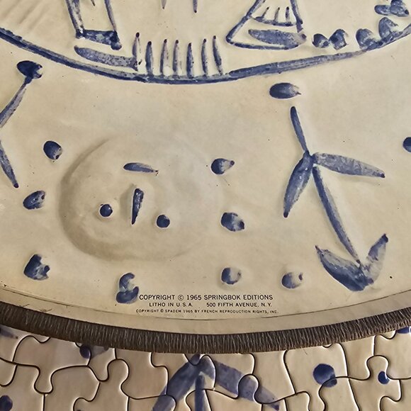 Vintage 1965 Springbok THE CAVALIER Picasso Art Round 100% COMPLETE Puzzle C920 - Picture 5 of 11